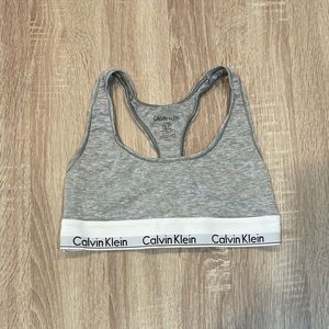 Calvin Klein Bralette, Size Small in Grey